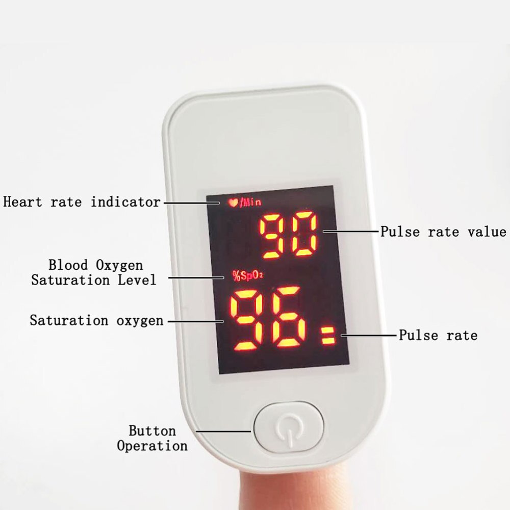 Fingerspids blod ilt spo 2 monitor puls måling måler puls oximeter blod ilt saturation monitor enhed oximeter wi