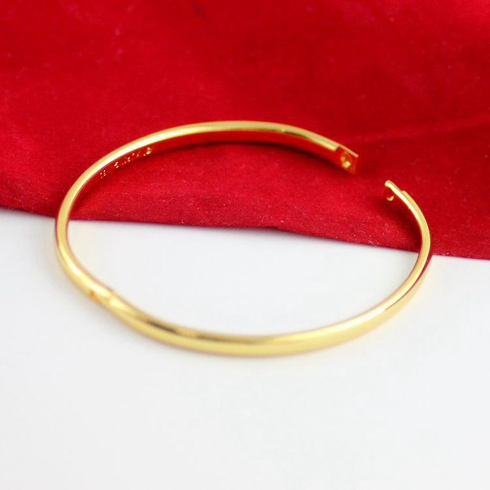 Pulseira de pulseira de ouro amarelo oval
