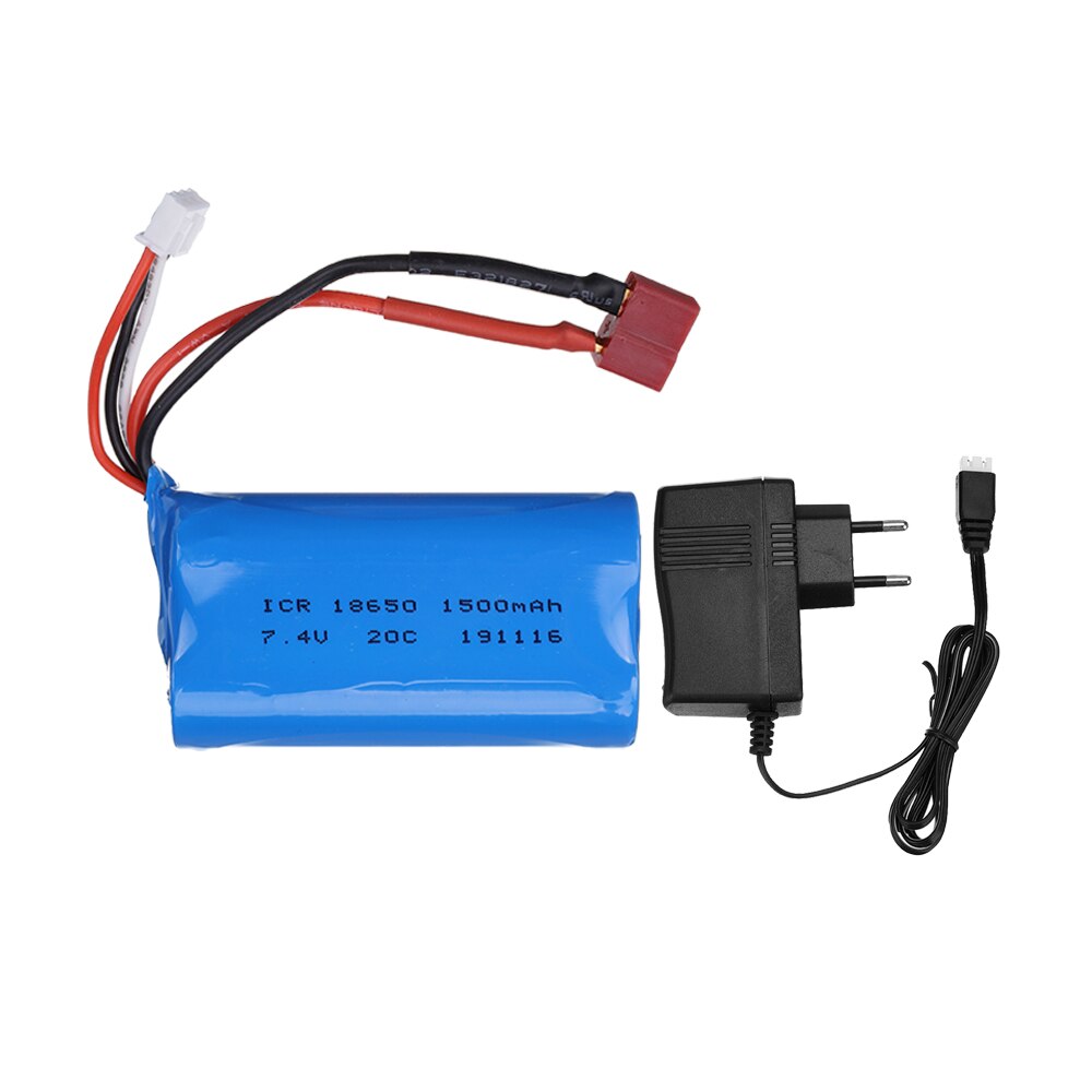 Batteria 7.4v 2S per 1001 1002 HB ZP1001 HB ZP1002 accessori auto telecomando 7.4v 1500mah batteria li-po 20C 18650 T spina: 1pcs EU