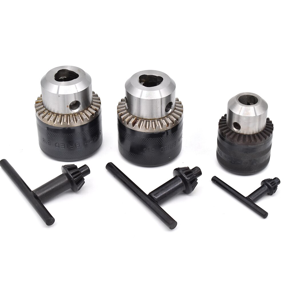 1pcs keys drill chuck B10 B12 B16 B18 0.6-6MM 1-10MM 1.5-13MM 3-16MM collet chuck for CNC drilling machine