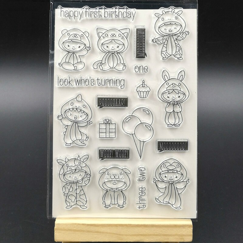 Zfparty söt genomskinlig klar silikonstämpel/sigill för gör-det-själv scrapbooking/fotoalbum dekorativ klar stämpel