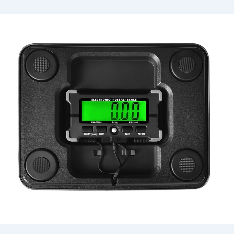 Large Platform Digital Parcel Scale 200KG Electronic LCD USB Weighing Balance For Postal Warehouse Express Bench Scales Backlit