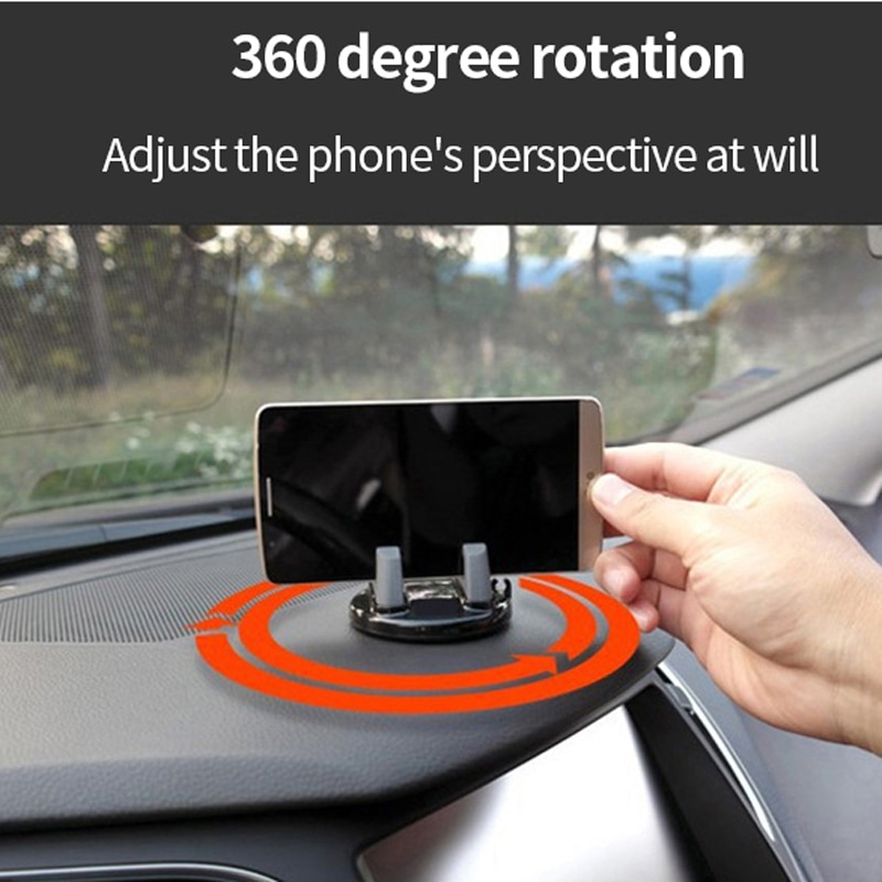 Biltelefonholder står drejelig support anti-slip mobil 360 graders monteret instrumentbræt gps-navigering universelt auto tilbehør