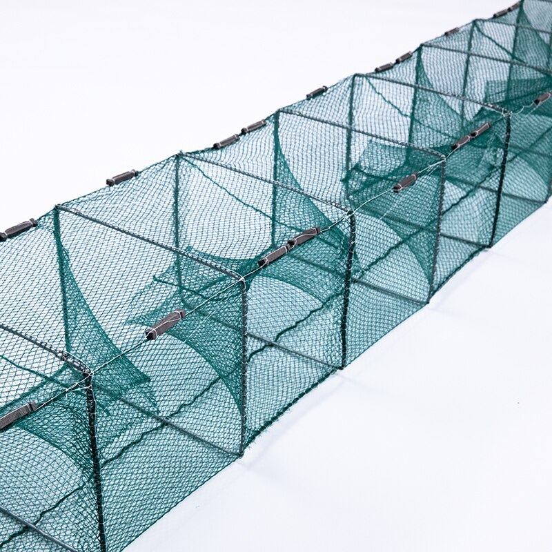 1.1m-20m Shrimp Cage Fishing Net Catcher Trap Foldable Crab Crayfish Lobster Fishing Net Cast Fishing Network Outdoor
