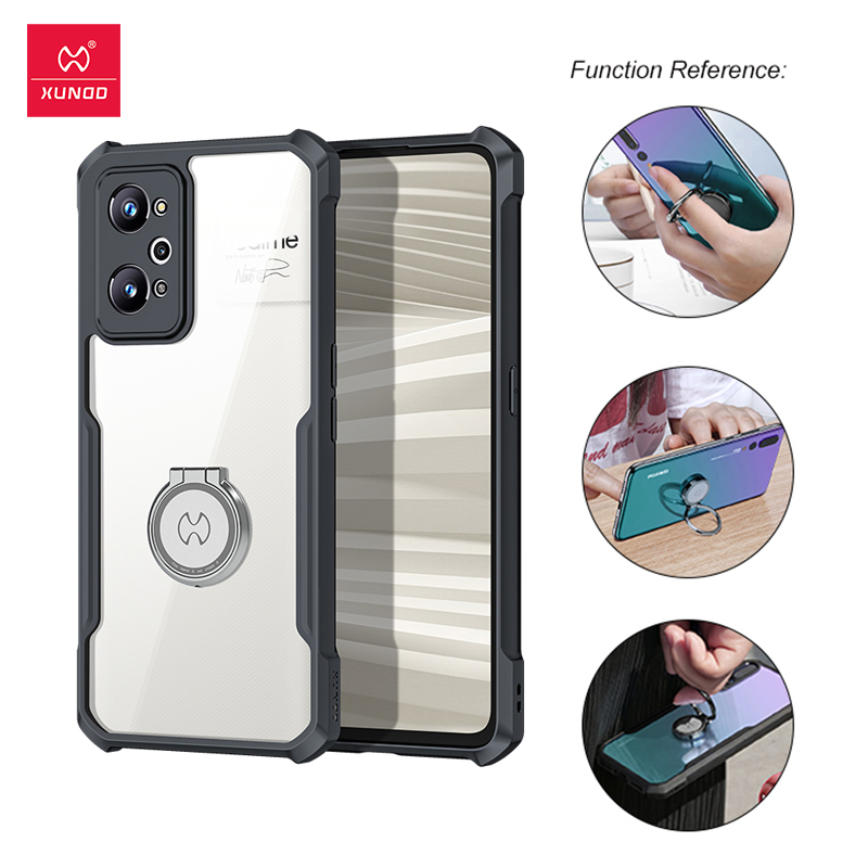 Caso gt2, xundd capa para realme gt2 caso à prova de choque transparente pára-choques capa do telefone para realme gt 2 neo master edition capa: For GT 2 / Transparente
