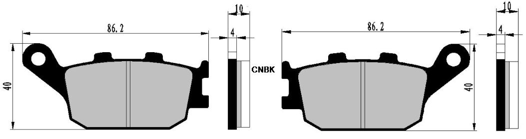 Brake Pads Set for HONDA XL700 XL 700 Transalp 3 Piston Front Caliper ABS Rear