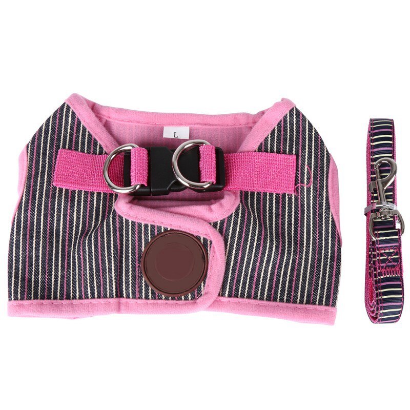 Cyd-vierkant hondenveiligheidsvest harnas voor buiten, zacht, verstelbaar vest voor kleine, middelgrote en grote honden: Roze / M