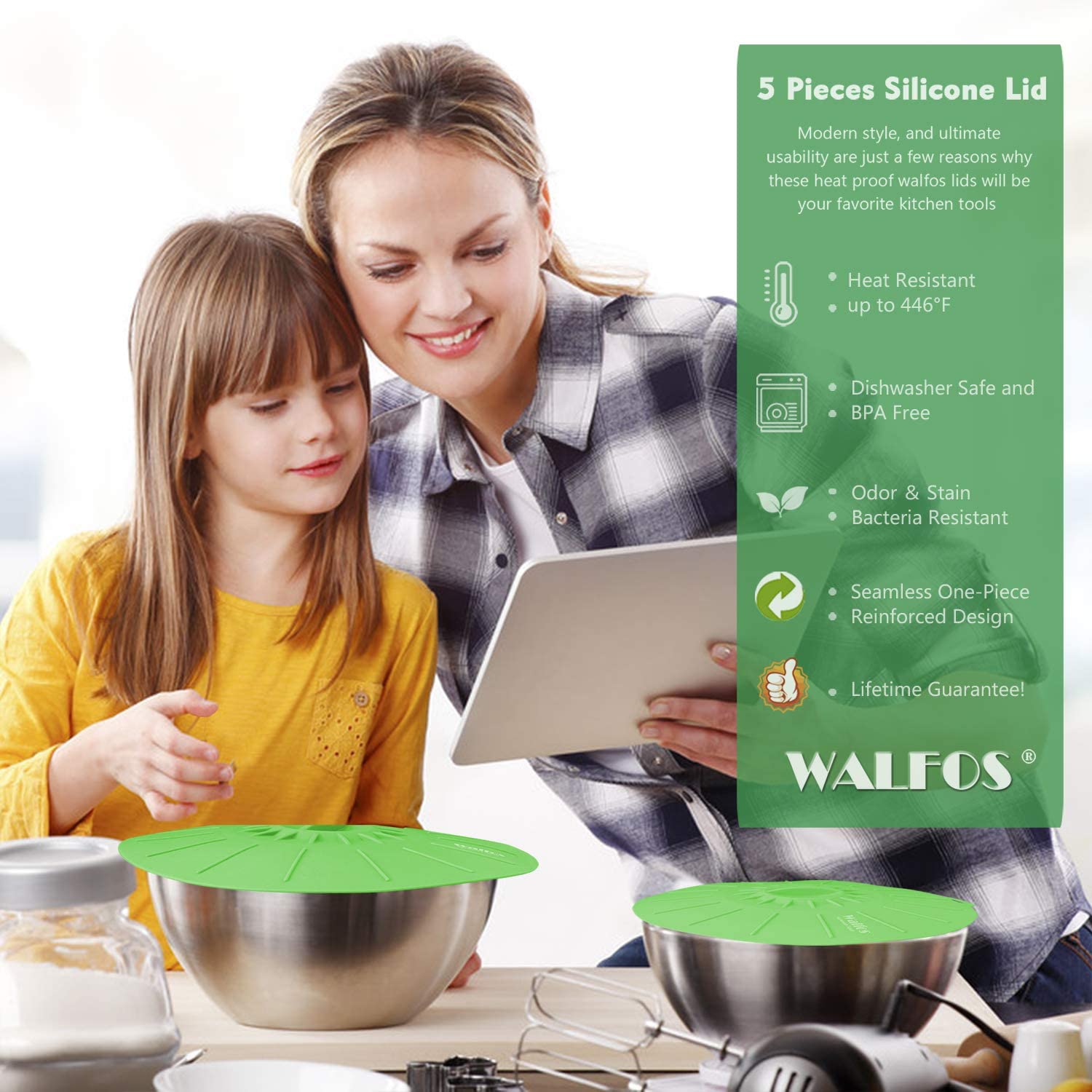 Utensílio de cozinha multifuncional walfos, utensílio de cozinha de silicone para cozinhar alimentos multiuso para micro-ondas