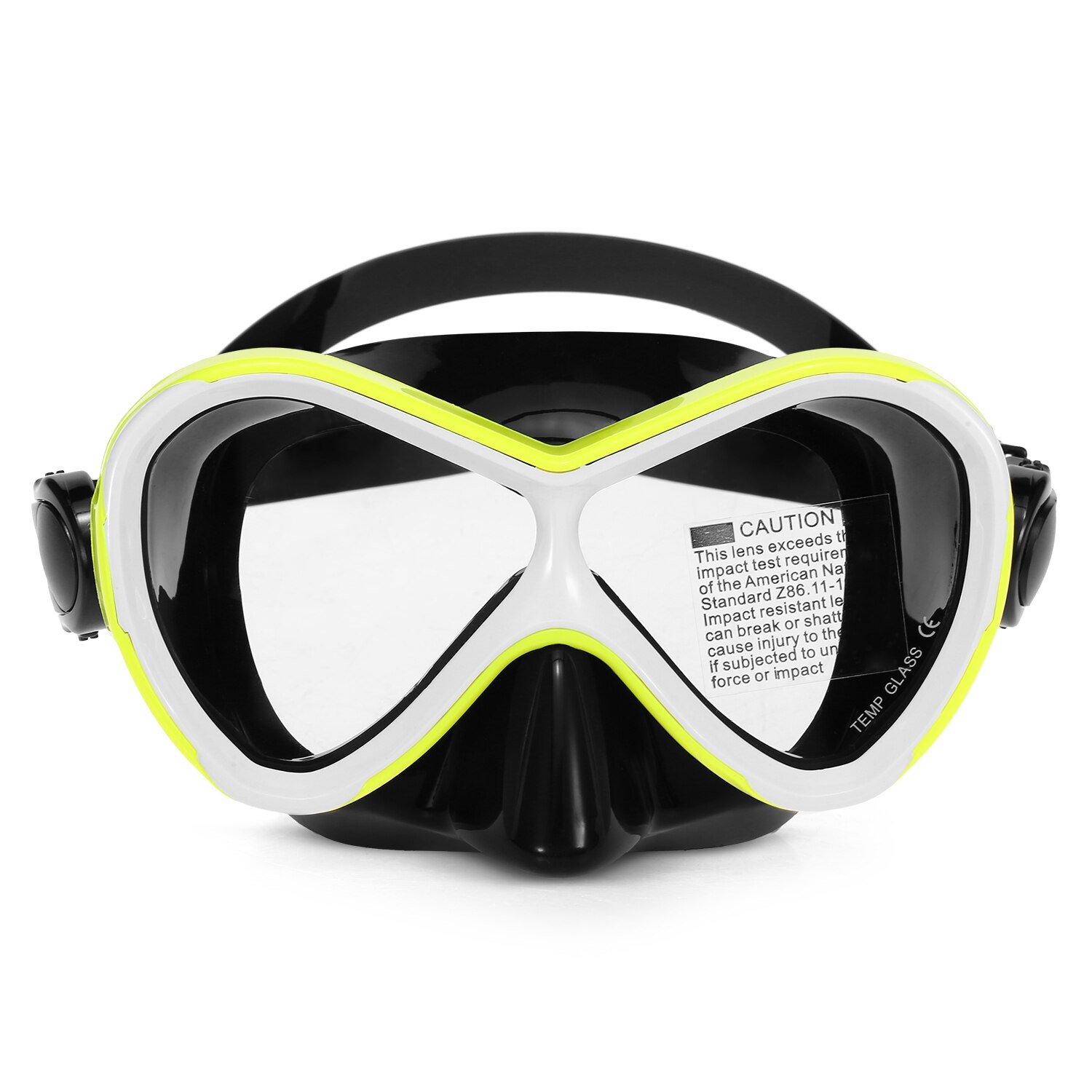 Scuba Diving Mask Silicone Mask Snorkel Anti-fog Diving Mask Snorkel Full Dry Tube Underwater Swim Equipment: Light Yellow