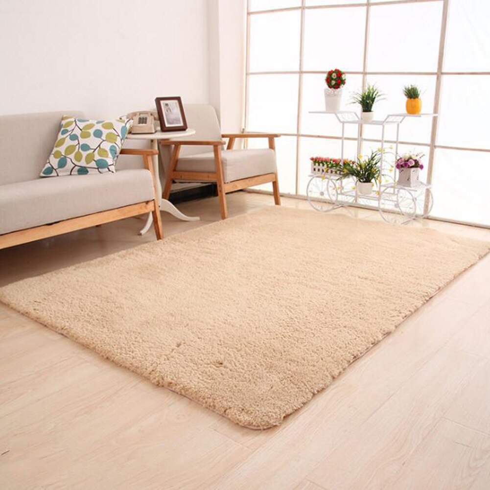 Flauschigen Teppiche Anti-Schleudern zottelig Bereich Teppich Esszimmer Teppich Boden matt Hause Schlafzimmer Fenster Nacht Hause Dekoration Teppiche weichen matt: Kamel