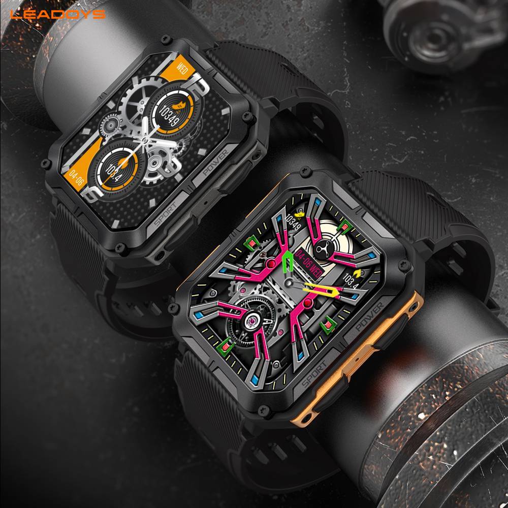 Leadoys c20pro Smartwatch 1.83 ''écran tactile complet BT appel extérieur Fitness Tracker montre intelligente avec IP68 étanche