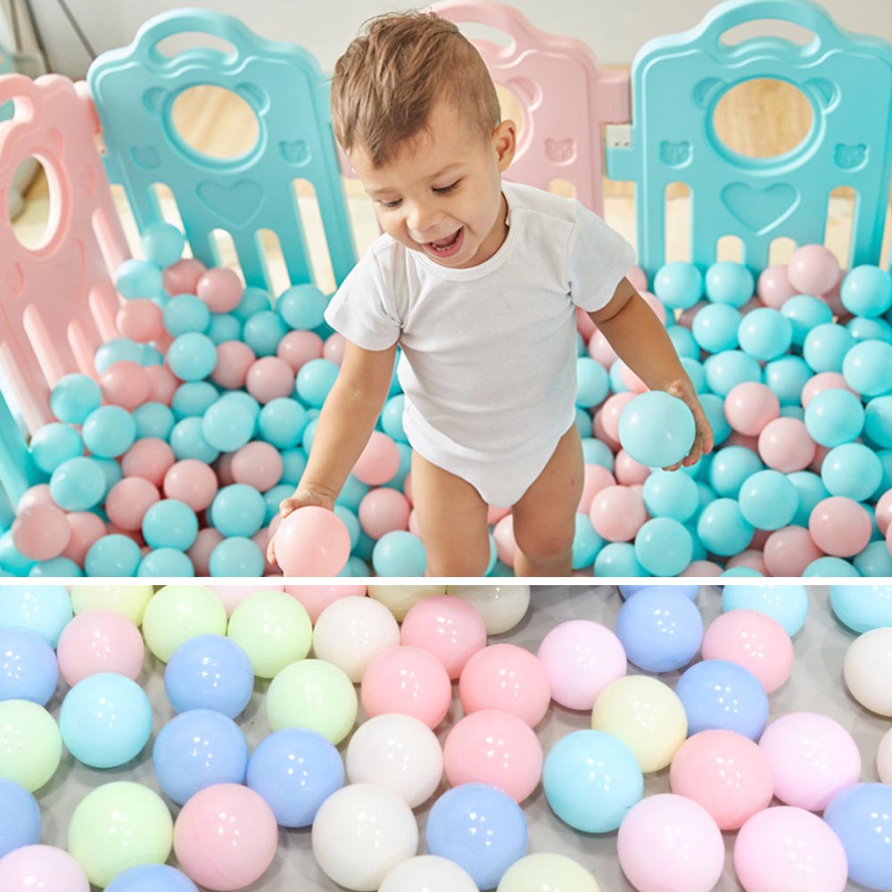 Bolas de plástico para piscina seca de 200 cm para niños y adultos, 5,5 unids/lote de bolas de plástico con forma de ola oceánica, en amarillo, rojo y rosa