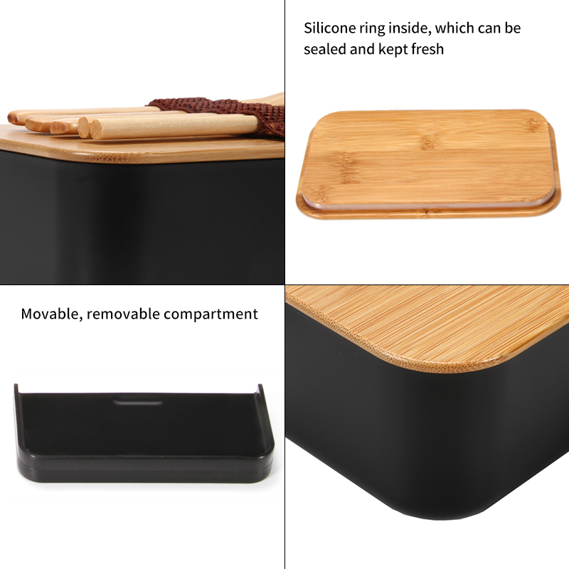 Fiambrera de bambú portátil para niños, caja Bento japonesa para la escuela, contenedor de alimentos con cuchillo y tenedor, compartimentos móviles para microondas
