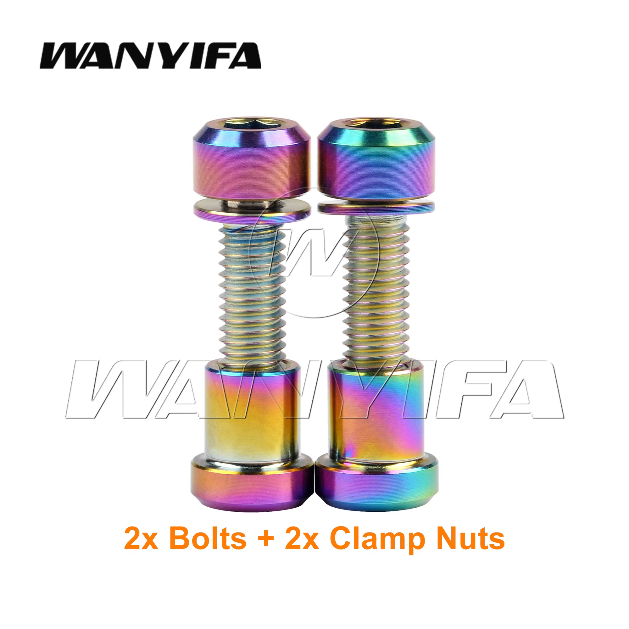 Wanyifa Perno de titanio con tuerca Tornillo de fijación de horquilla delantera para M5 X16 18 20 mm Cabeza cónica Pernos de cabeza cilíndrica Juego de sujetadores 2 piezas: Marfíl