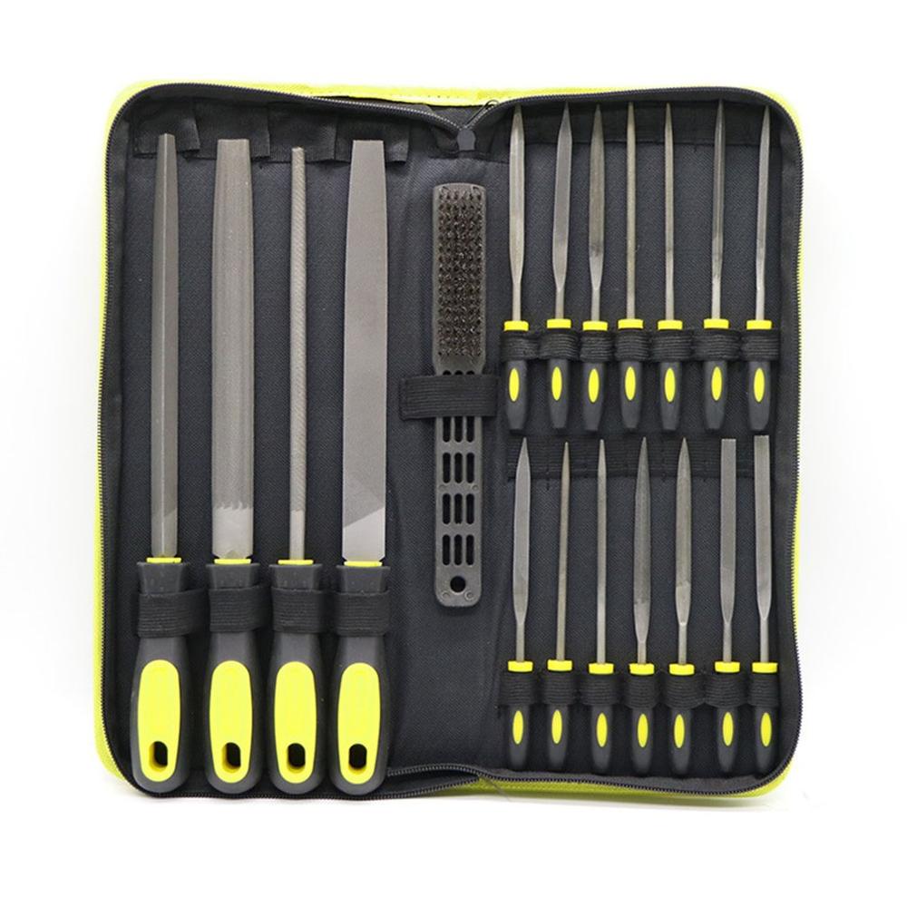 20pcs/set Rasp Needle Files Set with Carry Case for Metal Glass Stone Jewelry Woodworking Tools Forged Alloy Steel Files Set