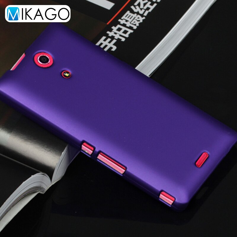 Matte Plastic Coque Cover 4.6For Sony Xperia Zr Case Voor Sony Xperia Zr C5503 C5502 M36H Mobiele Telefoon Terug Coque cover Case: Purple