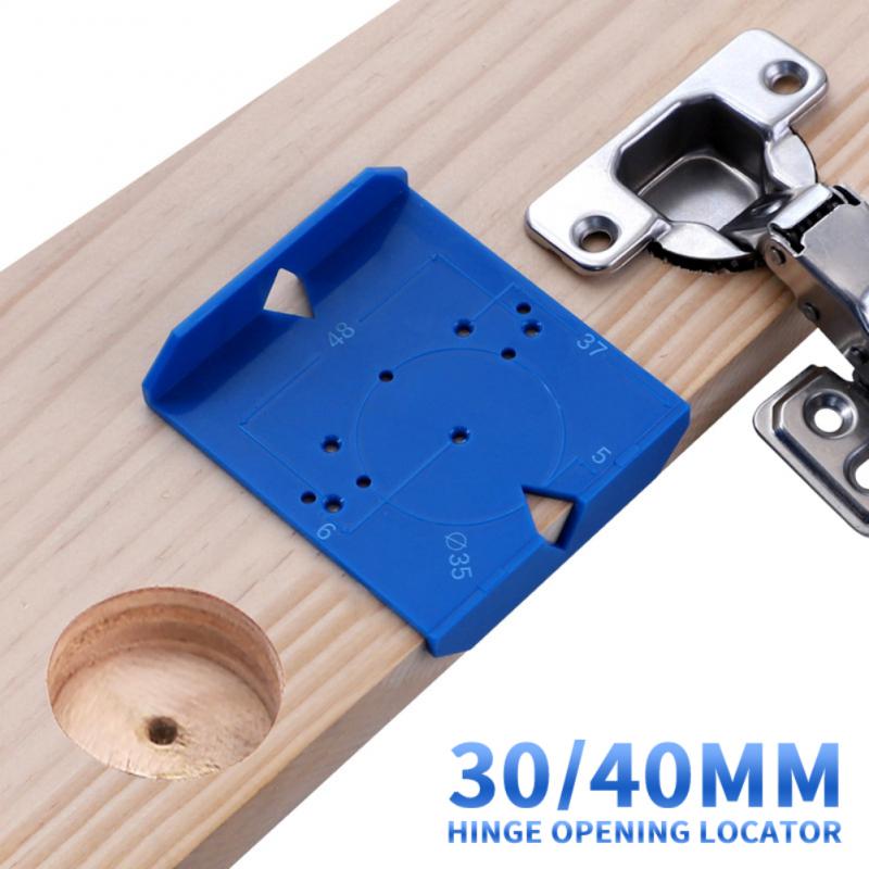 Hinge Hole Drilling Guide Door Cabinet 35/40mm Hinge Drilling Locator Hole Opener Marking Tool Kit DIY Woodworking Hand Tool Set