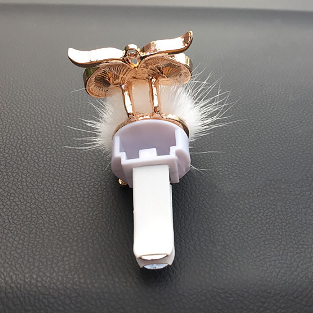 Diamant fourrure hibou voiture désodorisant Auto sortie parfum Clip parfum arôme diffuseur Bling voiture accessoires décor ornements # BL5