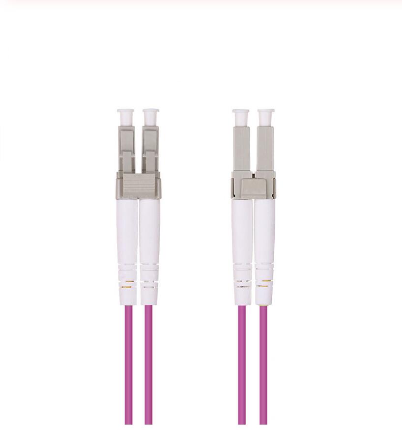 OM4 Multimode Duplex 40Gbps 100G Fiber Optic Patch Cord LC-LC 1m 2m 3m 5m 10m 15m 50/125 2mm 2 core Jumper connector 2pcs
