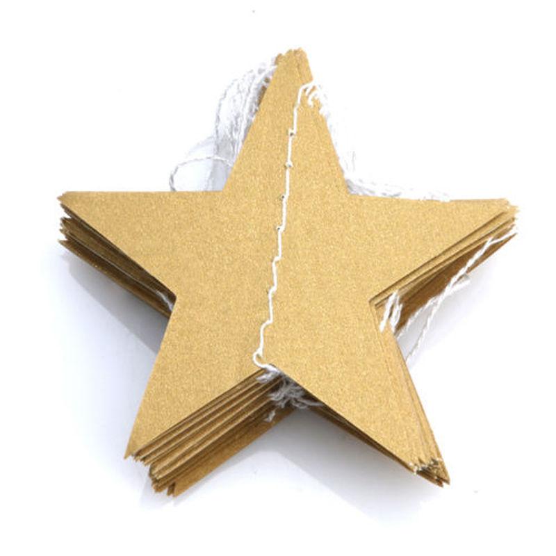 Cortina colgante de papel con forma de estrella de cinco puntas para puerta, decoración de nacimiento, cadena pequeña, flor de tiro, estrellas colgantes de boda: A