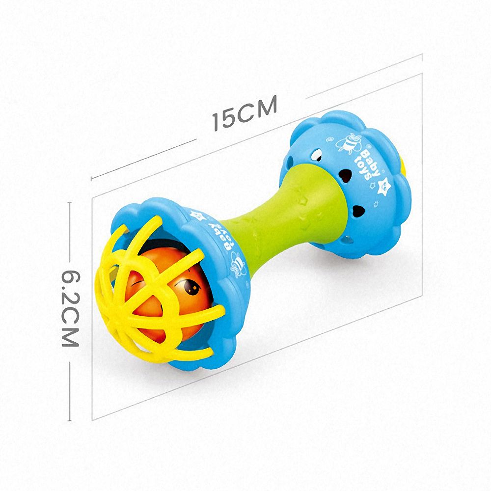 1 Baby Rattles Interactive Toys Soft Rubber Dumbbell for Children Infant Toddler Early Education Puzzle Hand Grab Ball Boys Girl