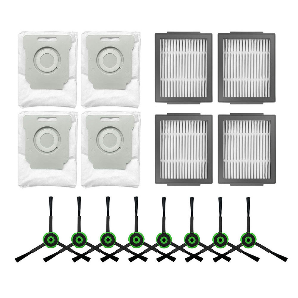 Hepa-filter, hauptbürste, seitenbürste, staubbeutel für irobot roomba  i3 i3+ i4 i4+ i5 i6 i7 i8 j5 j5+ j6 j6+ j7 j7+ j8 j8+ j9 j9+ e5 e6 e7: Braun