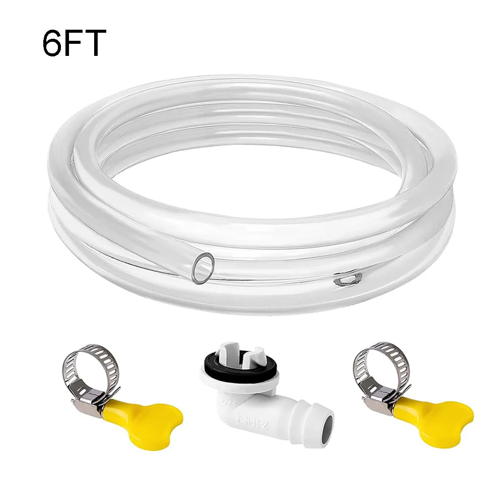 3FT 6FT Air Conditioner Drain Hose Split Casement Air Conditioner Drain Kit ABS Hose Connector Home Improvement Hoses: WHITE