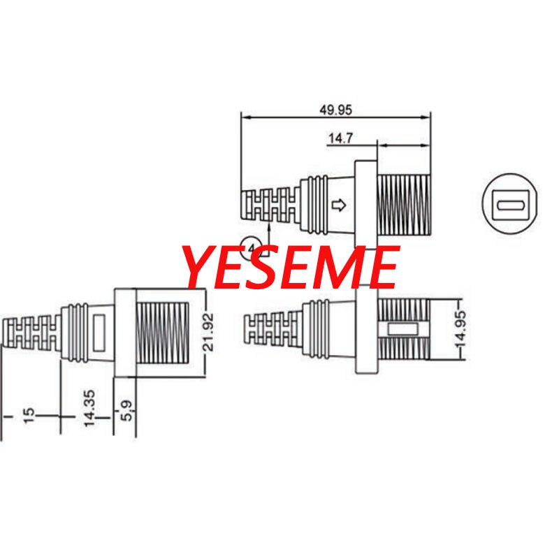 USB-C IP67 Wasserdichte Kabel USB typ-c 3,1 IP 67 Männlich zu Weiblich Tafel montieren Wasser nachweisen Stecker Erweiterung kabel 30cm