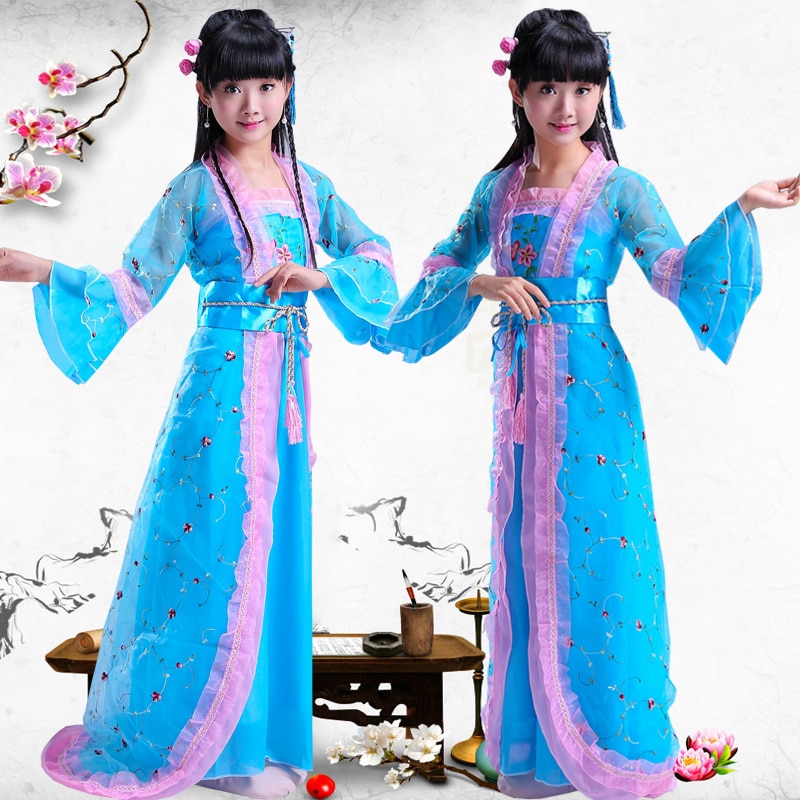 Kinderen Chinese Traditionele Kostuum Oude Tang-dynastie Prinses Outfit Meisje Dans Hanfu Kleding Chinese Film Kleding