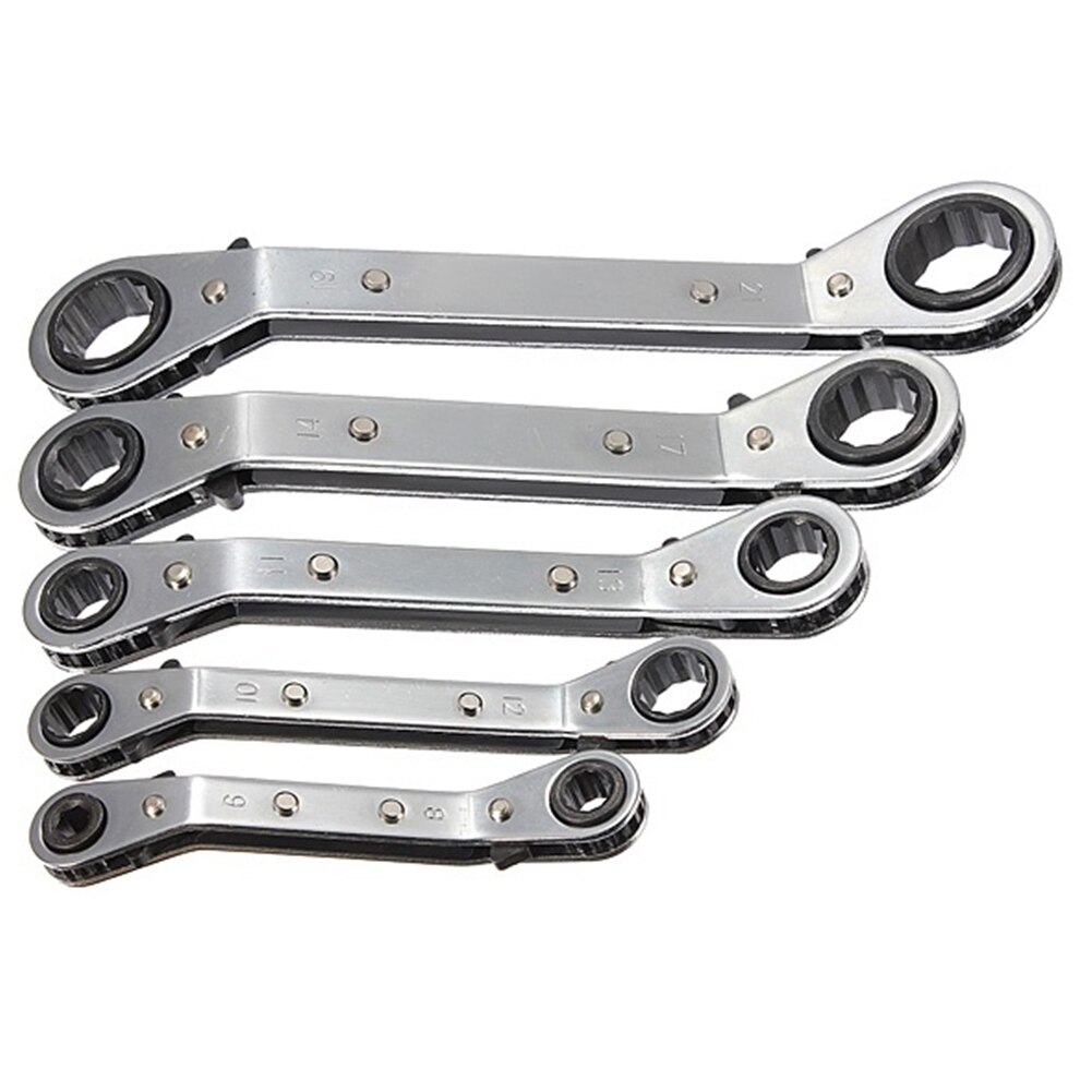 4 Sizes Ratchet Spanner Combination Wrench A Set of Keys Gear Ring Wrench Ratchet Handle Chrome Vanadium Fully Reversible