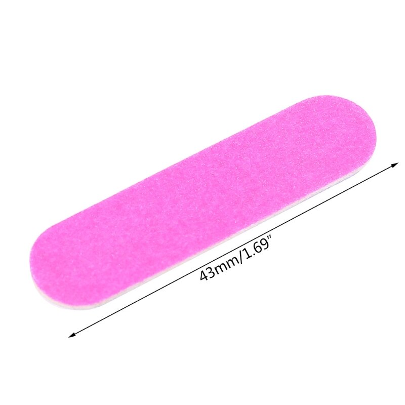 100 stk dobbeltsidede neglefiler engangs neglefil sæt manicure værktøj bærbar pedicure rasp grus mini nail art rejse
