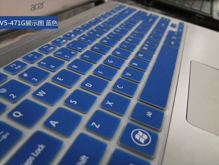 Laptop Keyboard Cover Protector Voor Acer Aspire V3-471G V5-471G E5-471G E14 4755G V5-431 M5-481G E1-470 Timeline 4830T 3830T: blue