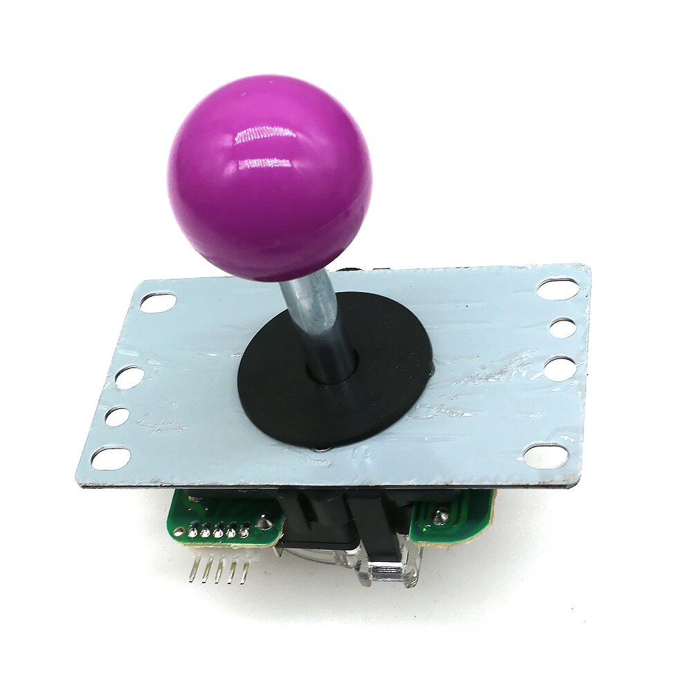 Copia de Joystick SANWA con conector de 5 pines, limitador cuadrado clásico de 8 vías, máquina de juego de salón recreativo, palo Neo Geo, piezas de bricolaje: Morado