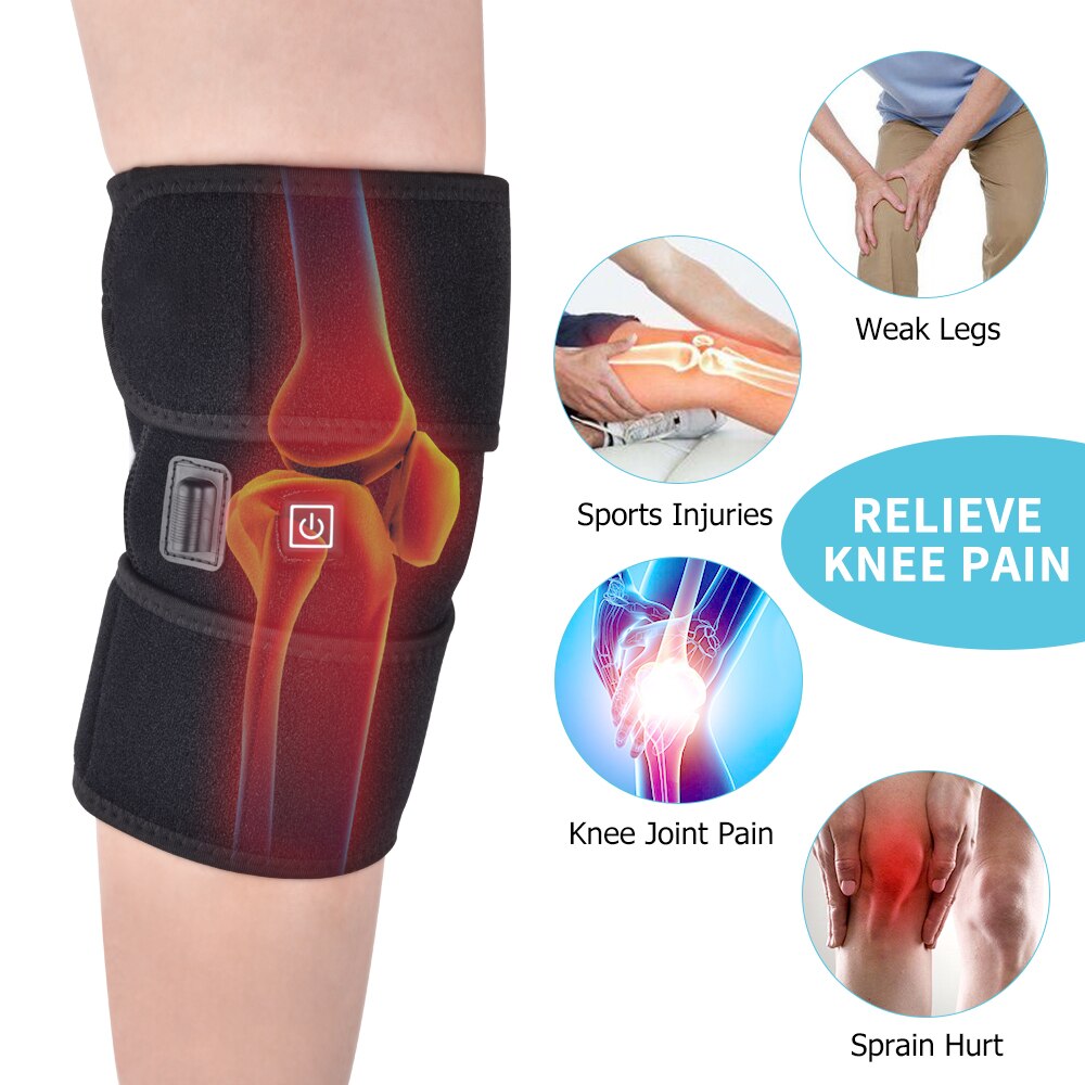 Knie Brace Ondersteuning Wrap Massager Infrarood Verwarming Therapie Artritis Krampen Pijn Letsel Herstel Knie Revalidatie