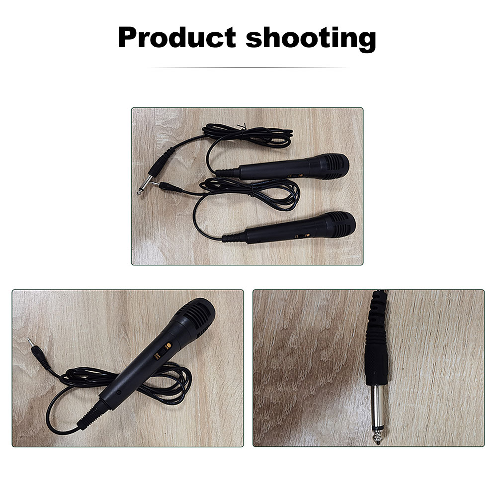 Bluetooth altavoz con cable micrófono 3,5mm karaoke micrófono a prueba de golpes micrófono incorporado anti-ruido de algodón