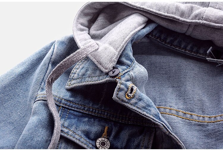 Dame jeans jakker korte afsnit forår hætte pige denim jakke s -5xl stor størrelse frakke kvindelige studerende jean jakke