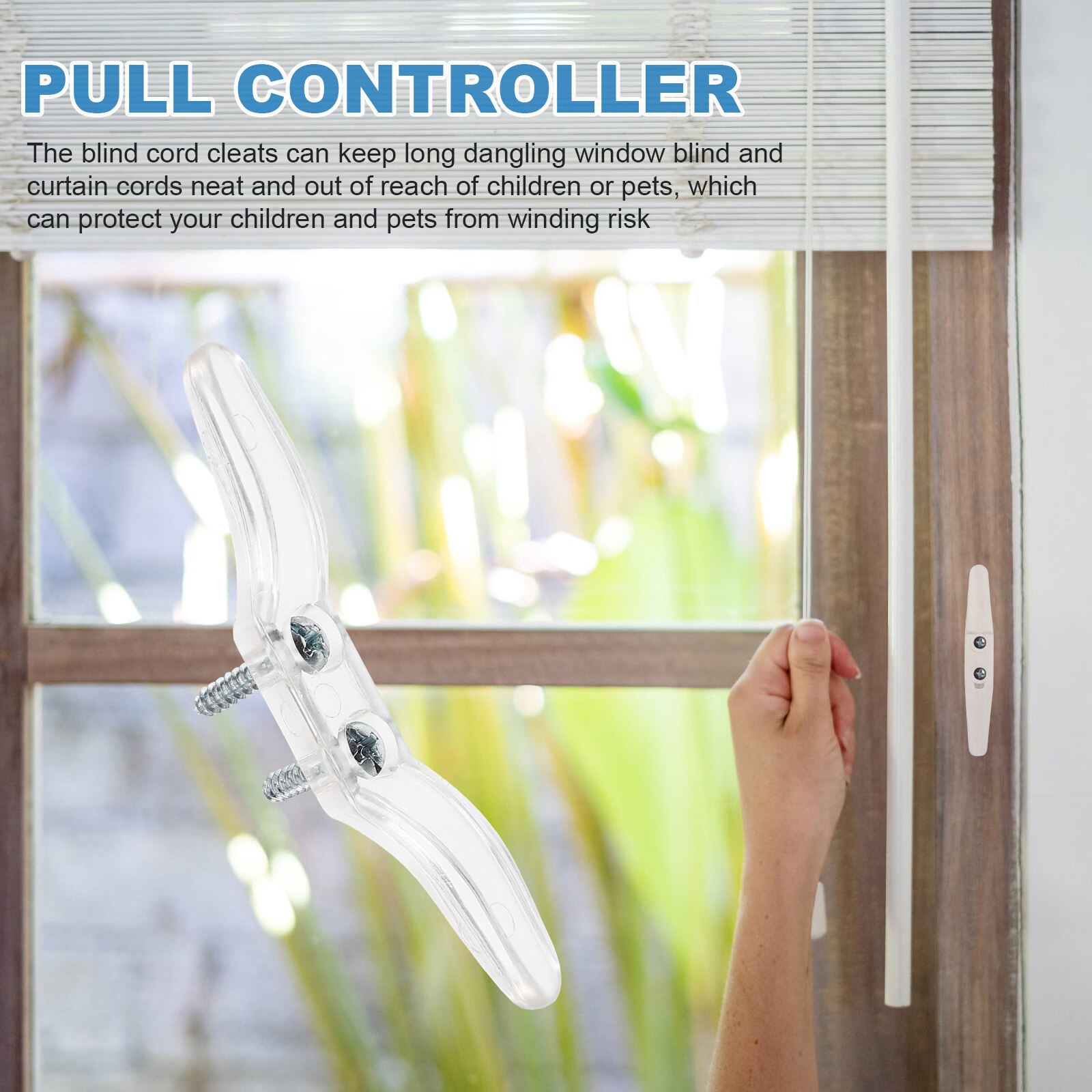 10pcs Blind Cord Safety Cleat Transparent Blind Rope Cleat Window Cord Cleat