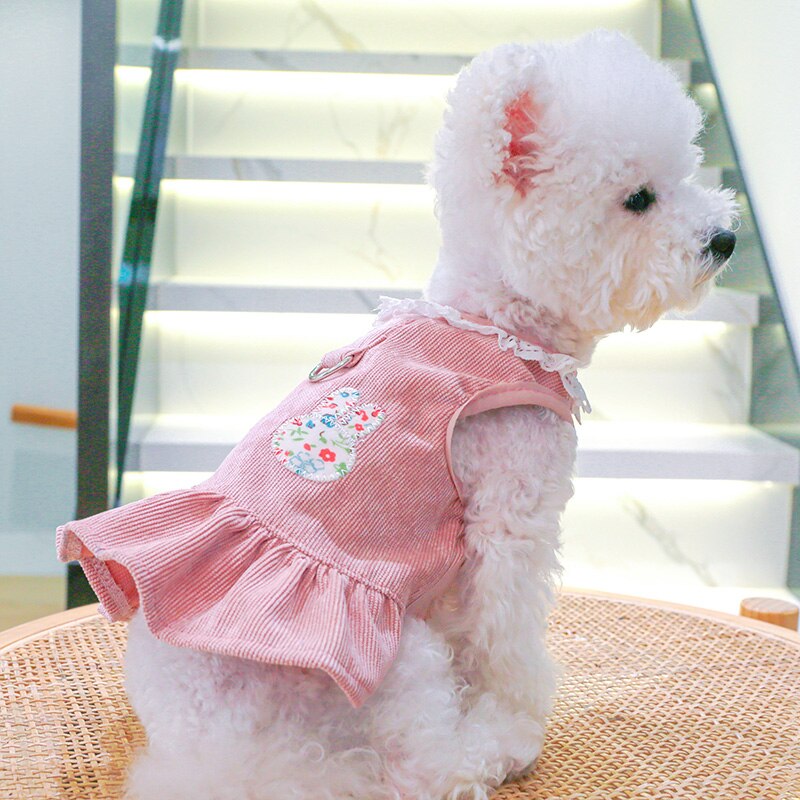 Petcircle roupas para cães bonito coelho cinta no peito vestido para pequeno cão filhote de cachorro pet cat todas as estações traje para animais de estimação roupas camisa pijamas