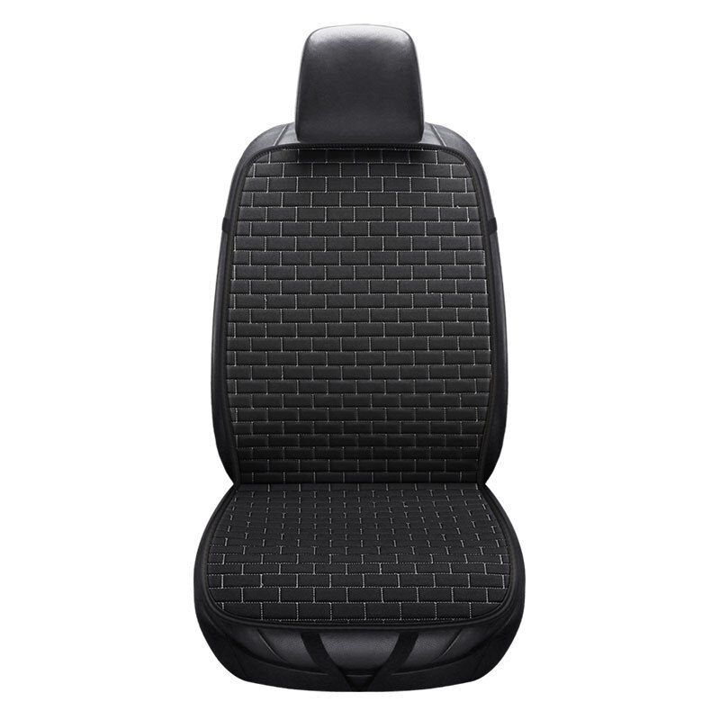 Line Car Seat Cover Protector Pad Mat for Auto Front Back Driving Seat With Backrest Summer Cushion for Truck Suv or Van: 1 Seat Black