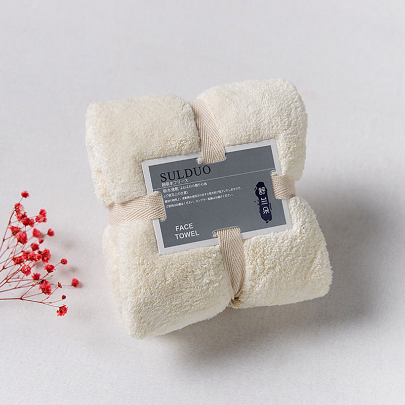 36x80cm Luxury Coral Velvet Towel Super Soft Quick-drying Towels Absorbent Microfiber Comfort Home Bath Face Towel Washrag: beige