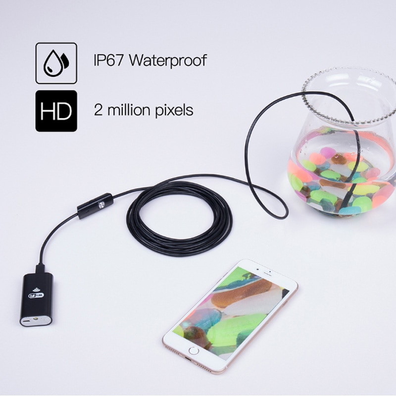 Wifi Endoscoop Camera 720P Hd 8Mm Lens Hardwire Softwire Kabel IP67 Waterdichte Iphone Android Wreless Auto Inspectie Borescope