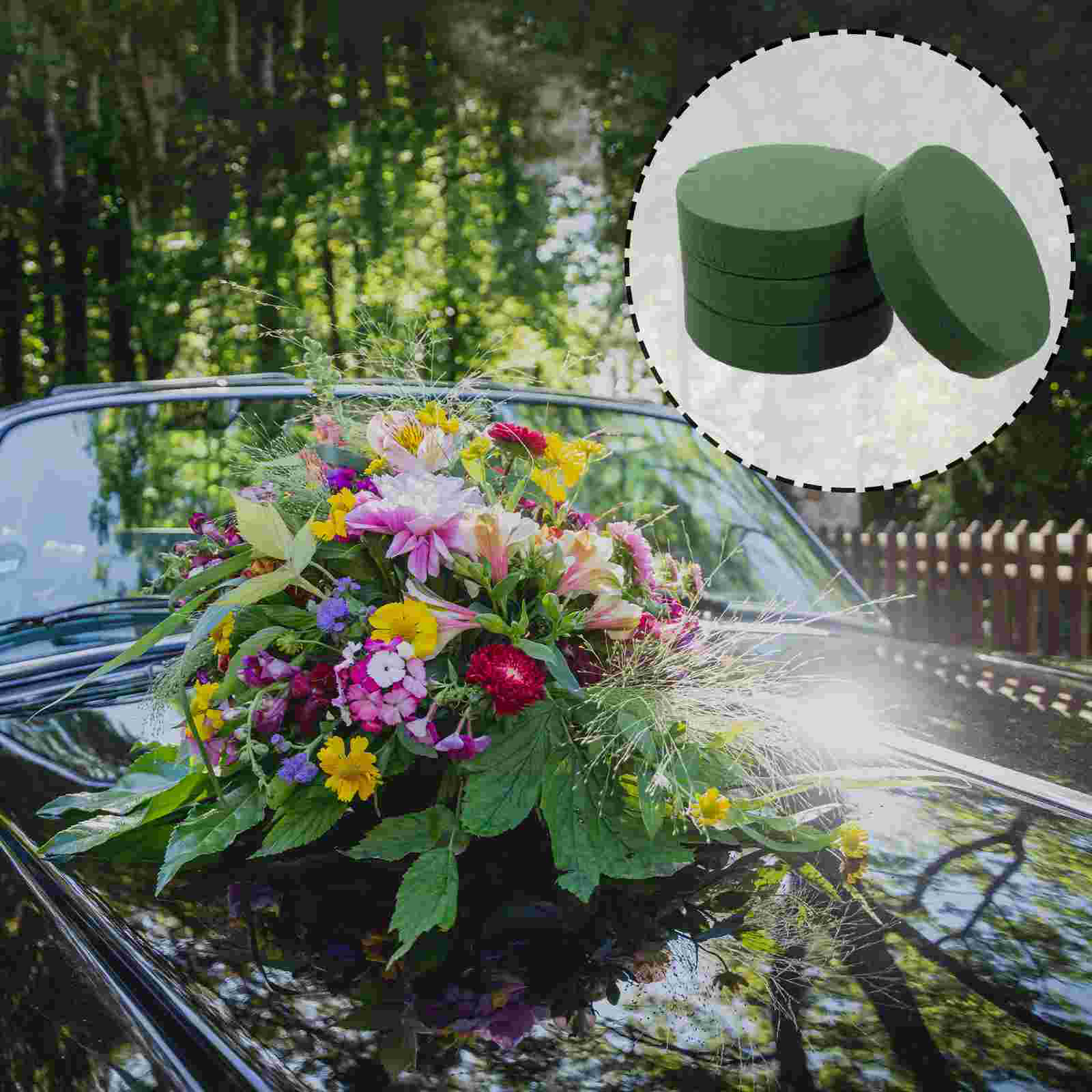 4/6/8/12 Stuks Decor Bloemen Schuim Bloemen Spons Blok Bloem Modder Ronde Klei Diy ambachtelijke Vaas Bloemstuk Vers Houden Houder