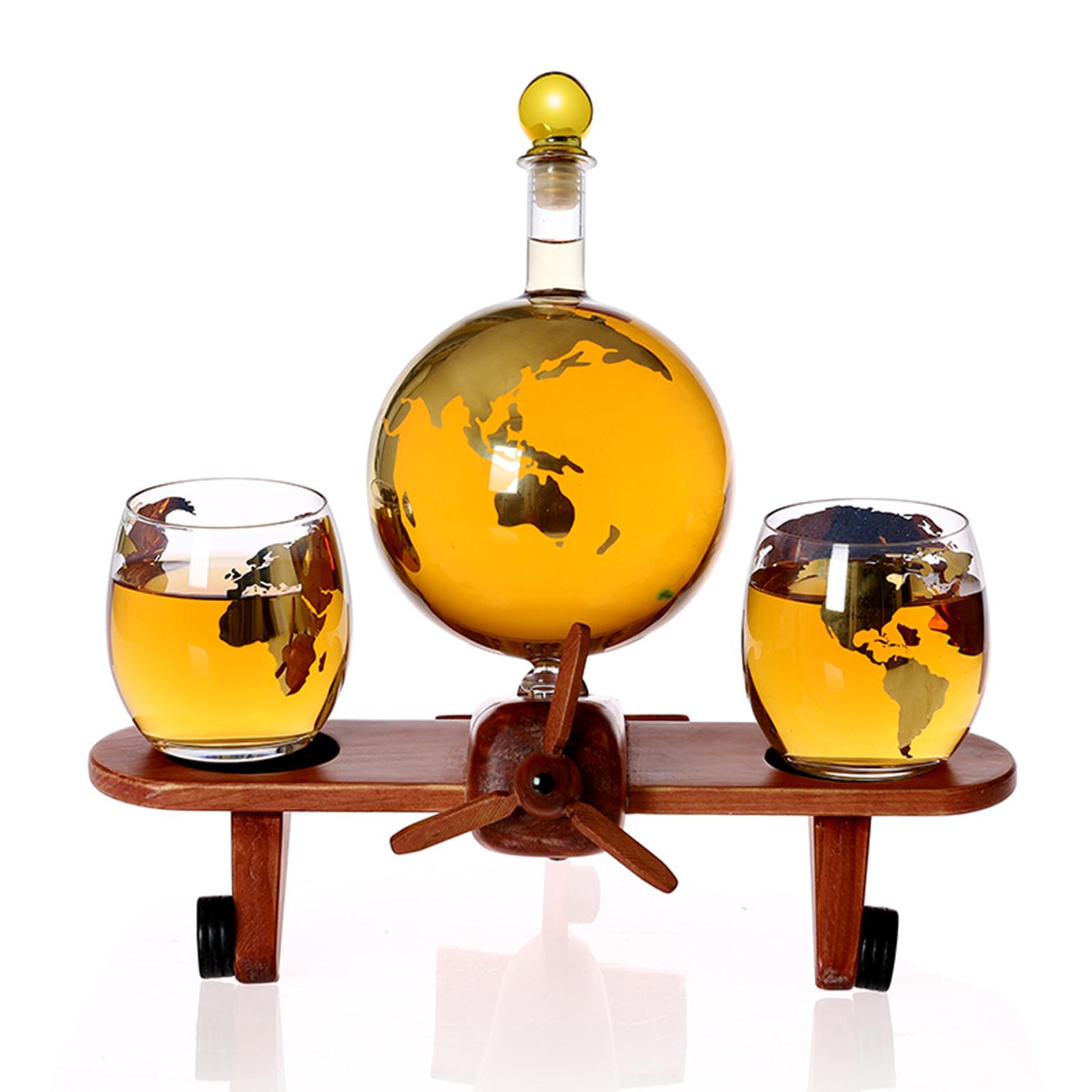 Whisky Decanter Airplane Whisky Dispenser For Liquor Bourbon Vodka Wine Glass Decanter Globe