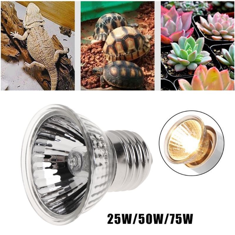 Pets Tortoise Turtle Heating Lamp Light UVA UVB Full Spectrum Sunlamps Emitter Basking Reptile Low-intensity Lights 25W/50W/75W