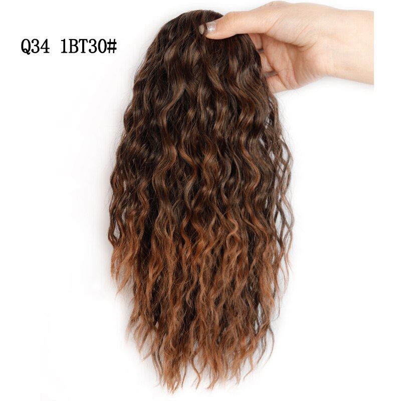 WERD-coleta ondulada sintética Natural de 9 pulgadas para mujer, coleta con cordón elástico, Clip para mujer: 1B/30HL