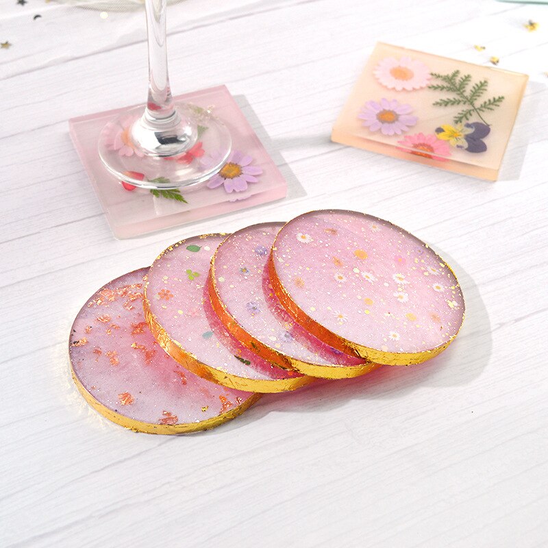 Molde de resina de posavasos geométrico para posavasos, bandeja de molde de silicona para posavasos de resina epoxi de cristal, estilo nórdico, hecho a mano, 1 unidad