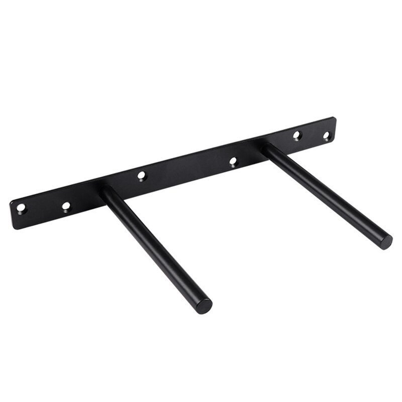 Soportes De Pared Invisibles Para Estantes | 4 Piezas, Acero Negro | Capacidad 100 Kg Por Par | 100 Mm De Largo