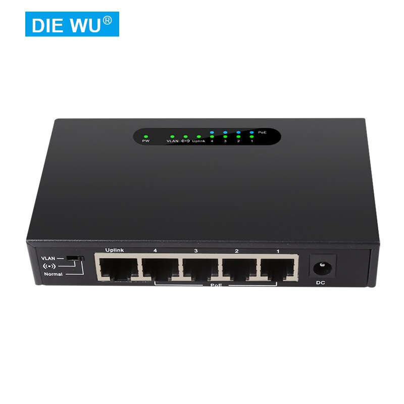 TXE104 POE Schalter 52V/65W 4Hafen 10/100 PoE + 1Hafen Aufwärtsverbindung Ethernet Schalter Eisen Hülse Netzwerk schalter für IP kamera/kabellos AP/CCTV