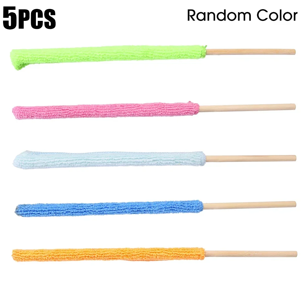 Microfiber Car Detail Cleaning Brush Long Handle Air Conditioner Blind Narrow Dust Collector Stick Auto Wash Cloth Brushes Tools: Yellow