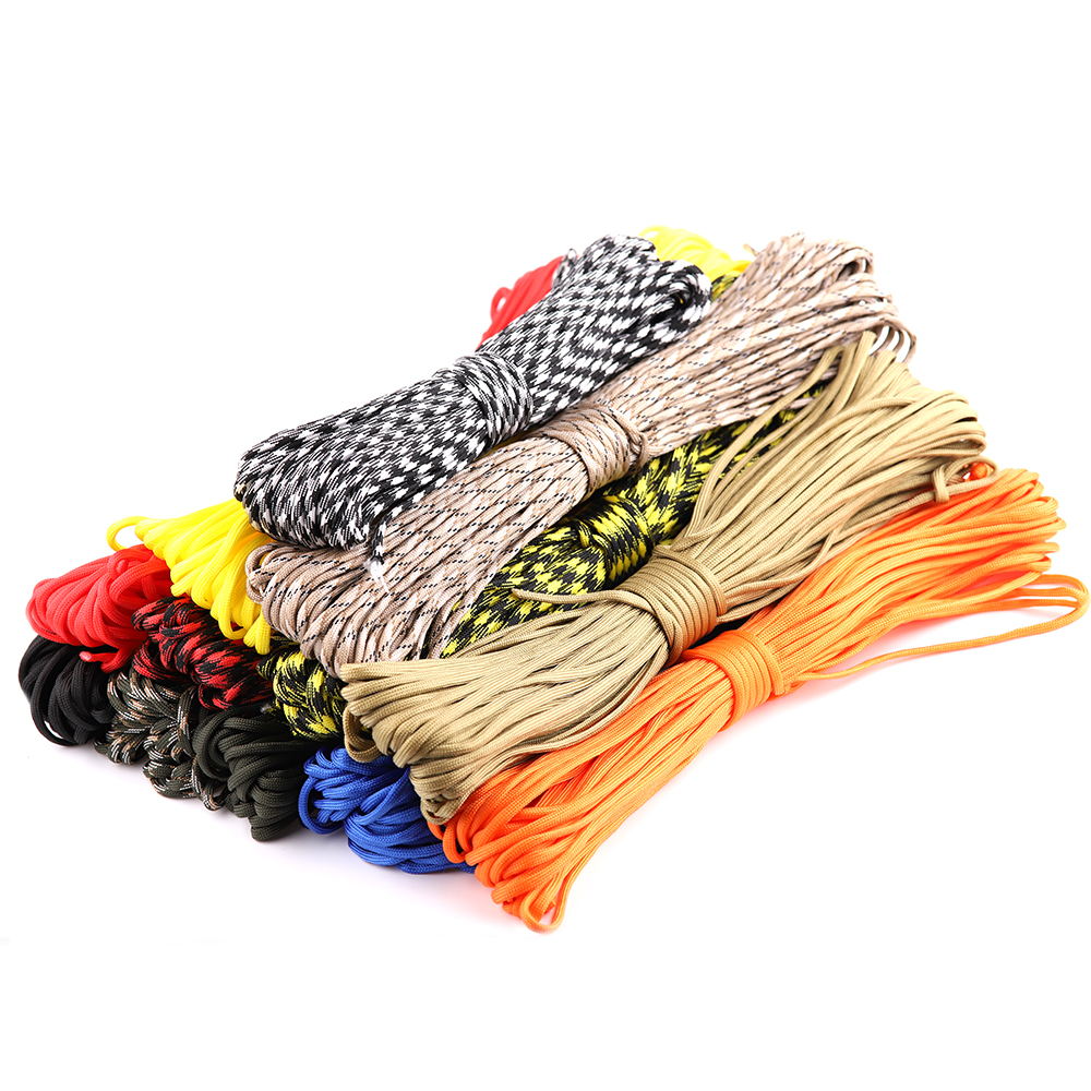 Cuerda de paracaídas 5 15 M 7 núcleos 550 4mm Paracord accesorios de Camping cordón de supervivencia accesorios de tienda de senderismo cuerda de pulsera DIY